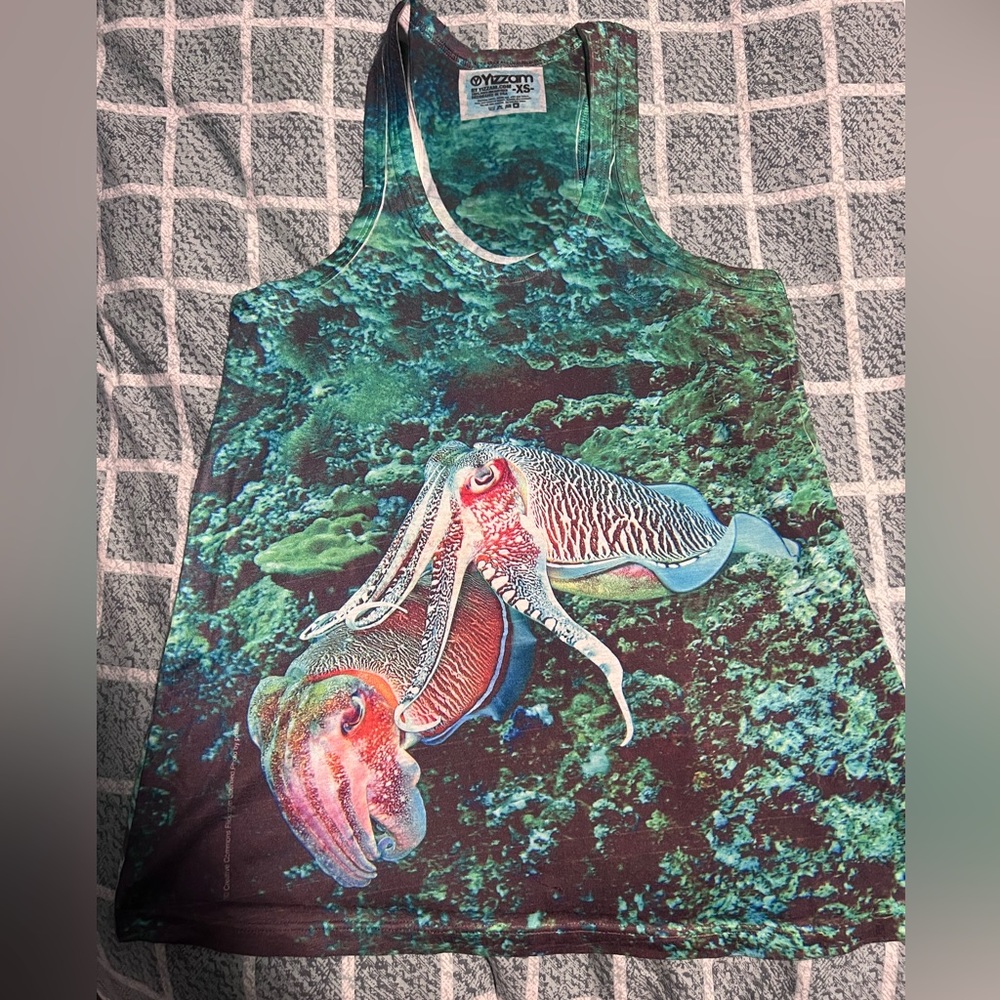 Soft Dye-sublimated XS Cuttlefish or Squid women’s tank top